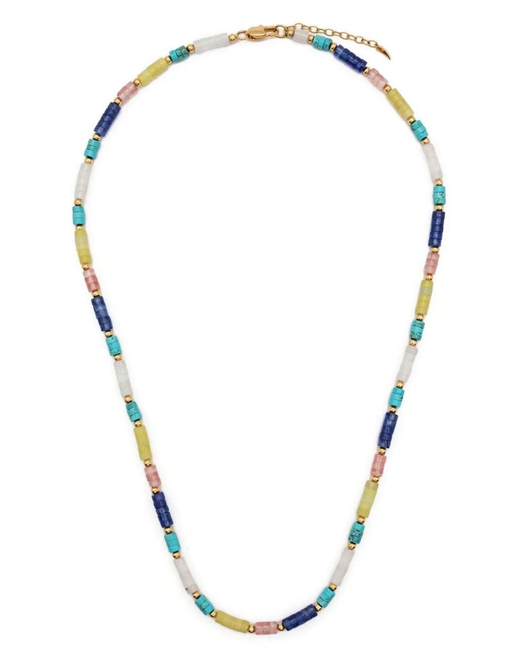 Missoma Metallic Beaded Gemstone Necklace