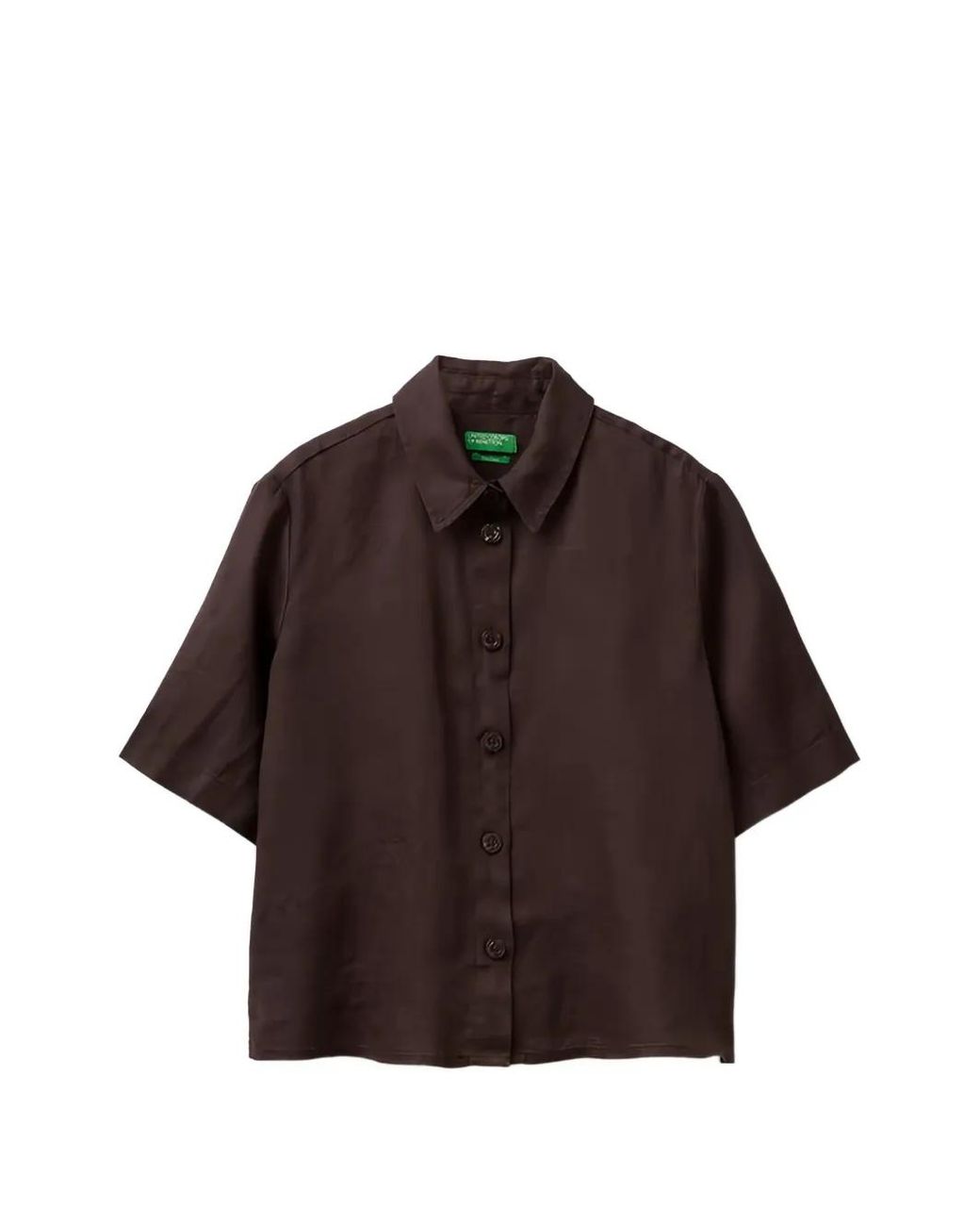 Benetton Brown Short-Sleeved Shirt