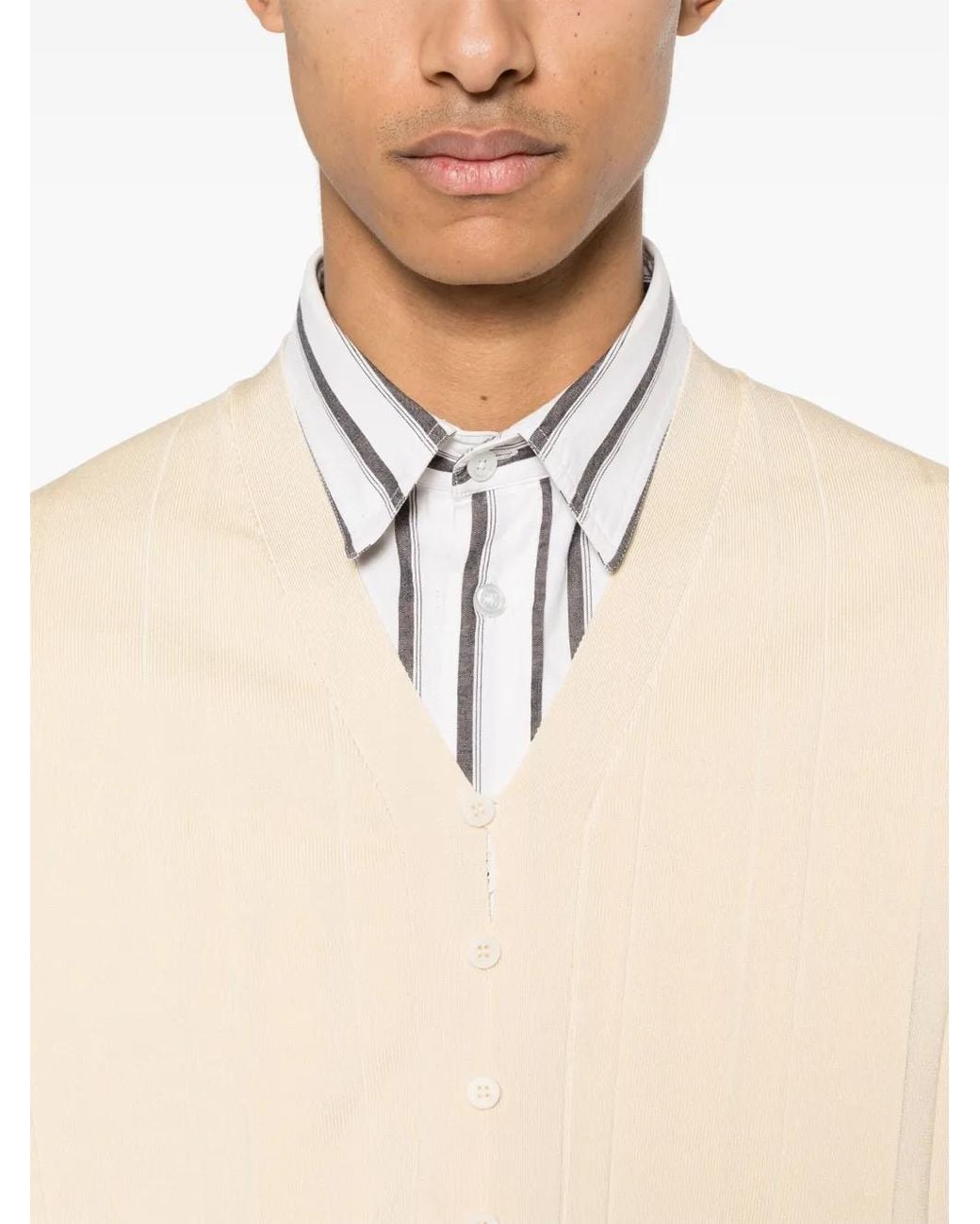 Jacquemus Geplooid Vest in het Natural voor heren