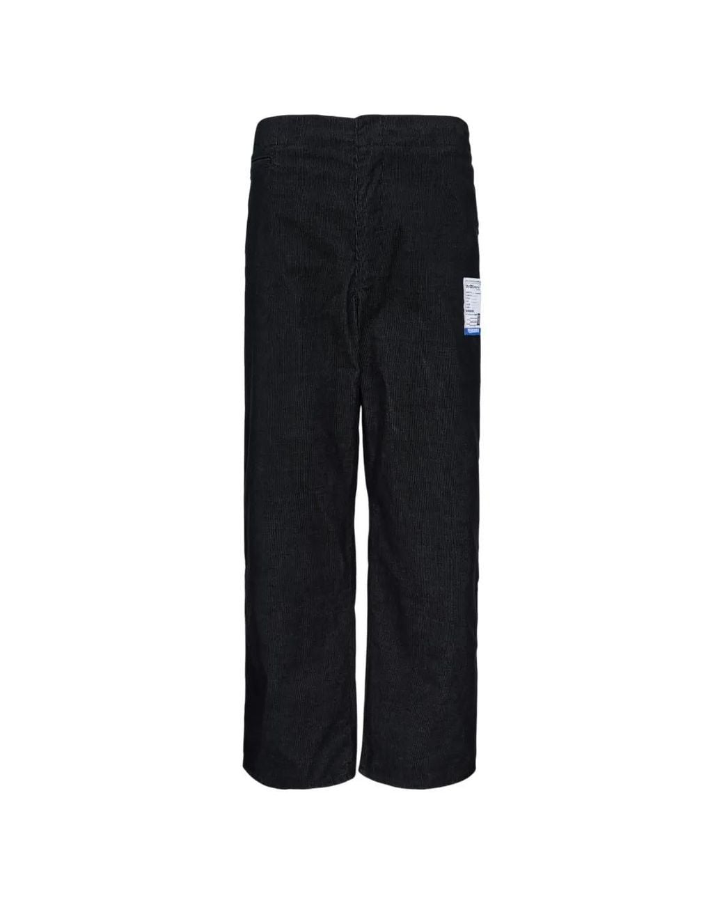 Maison Mihara Yasuhiro Black Corduroy Wide Straight Trousers for men