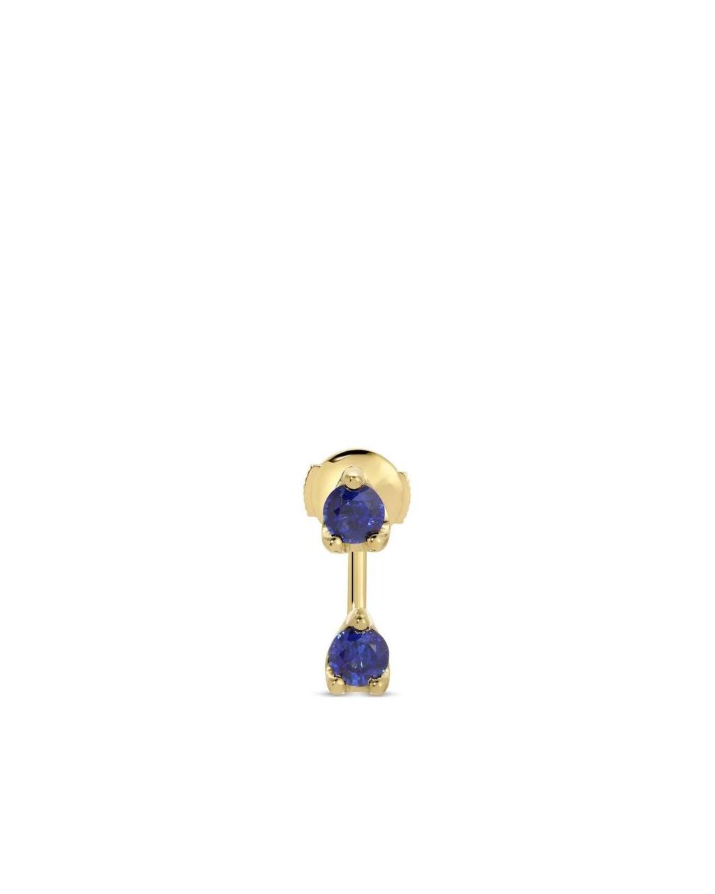 Anita Ko White 18K Large Orbit Sapphire Single Earring