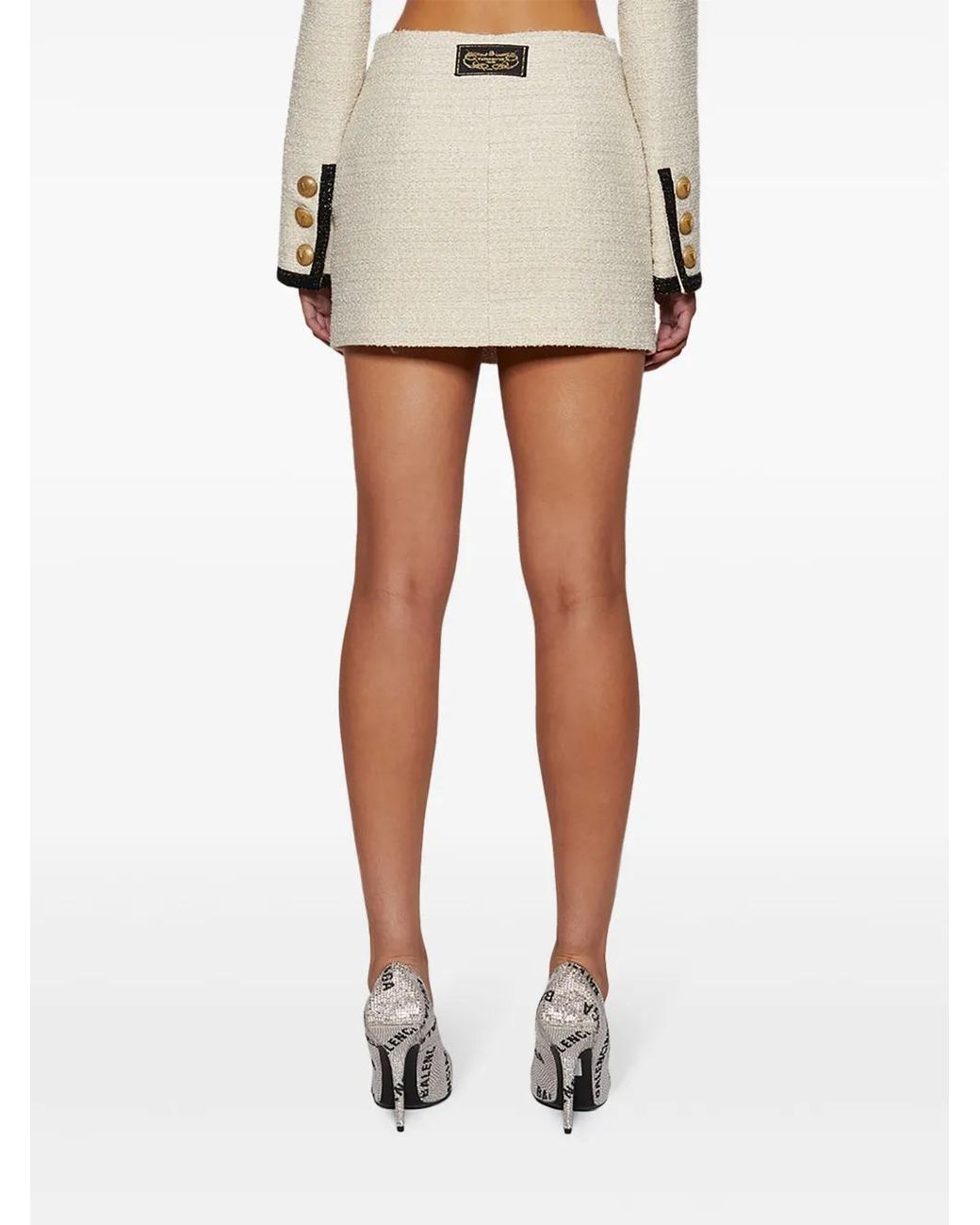 Vetements Natural Tweed Mini Skirt