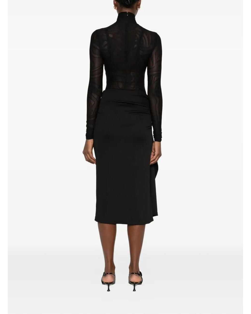 Emilio Pucci Black Iride-Print Blouse