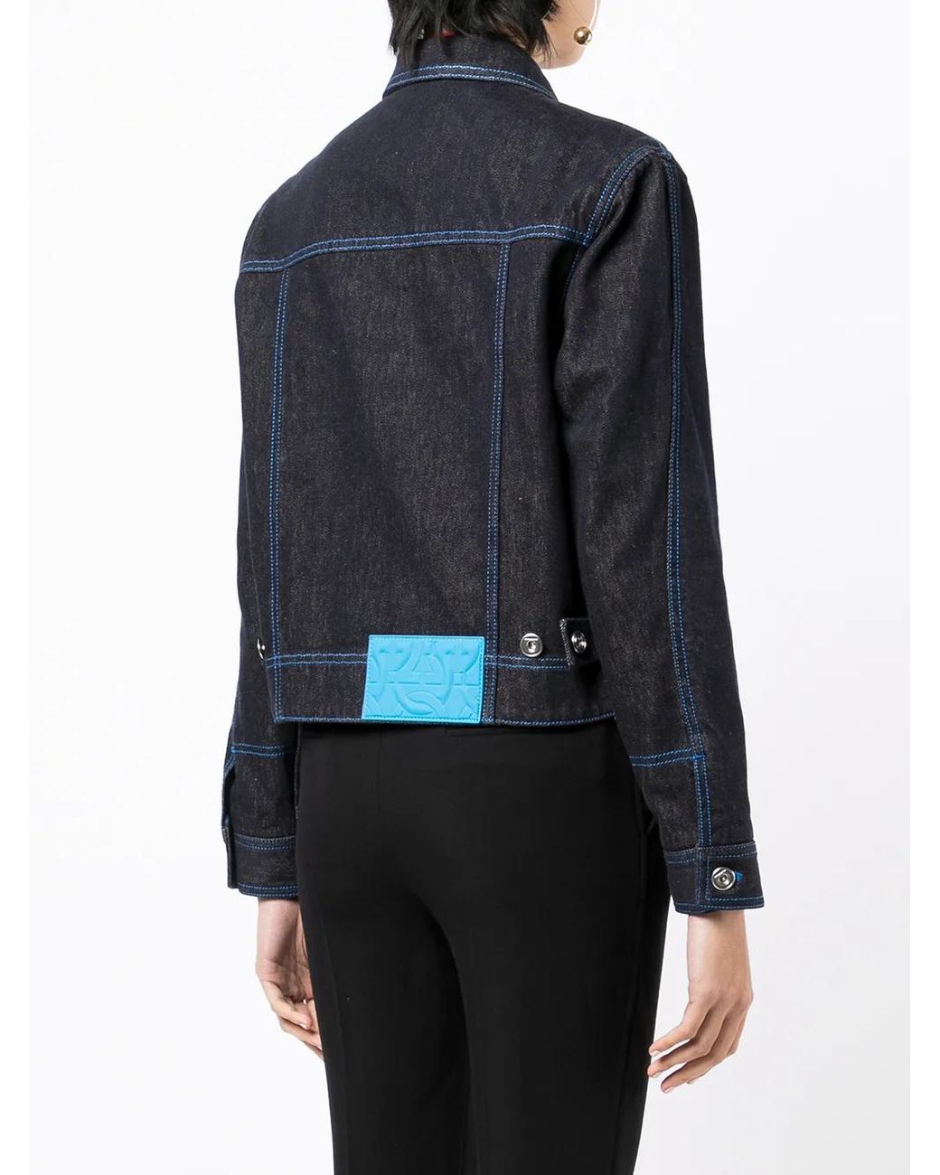 Ferragamo Black Cropped Denim Jacket