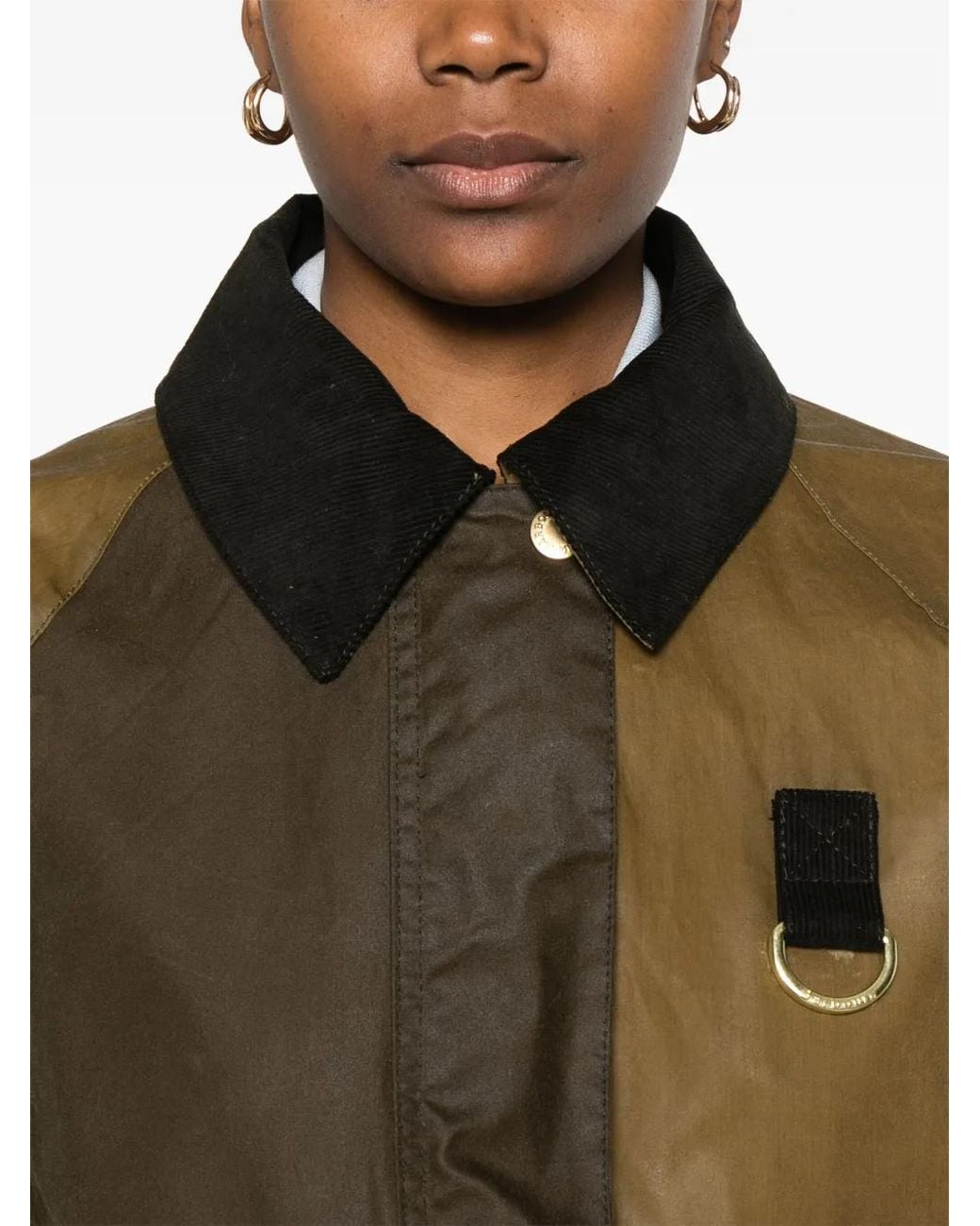 Barbour Green Alma Colourblock Corduroy Jacket