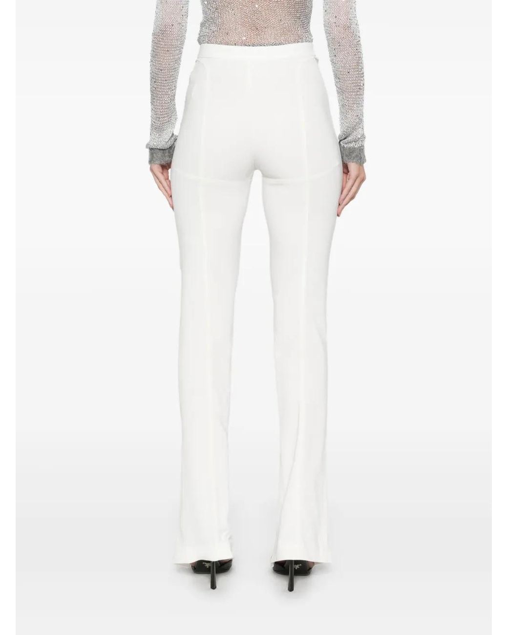 Mugler White Pierced Trousers