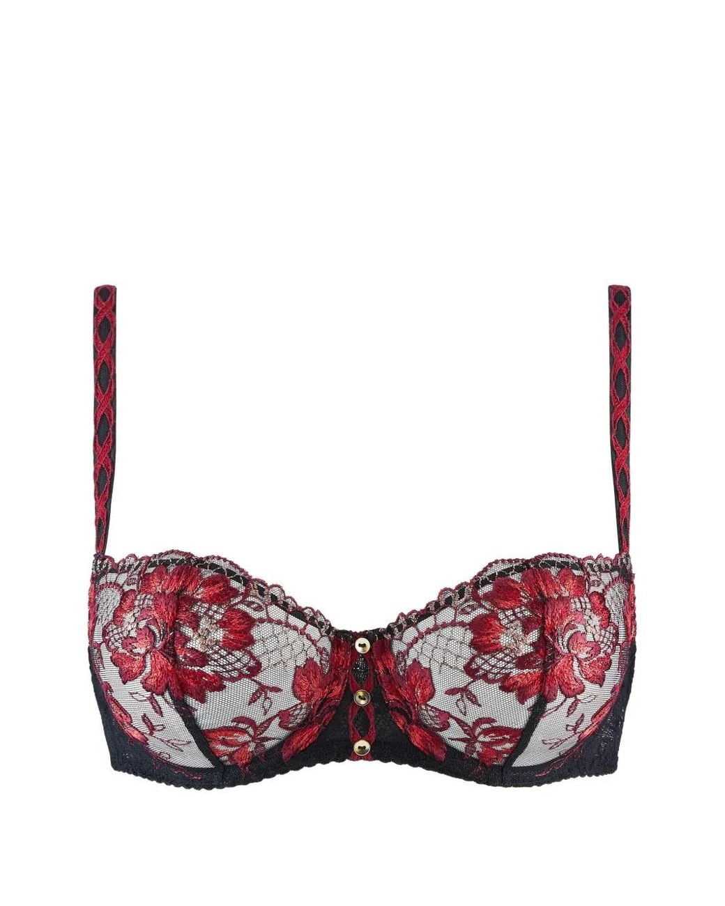 Aubade Pink Mélodie D'Eté Floral-Embroidered Bra