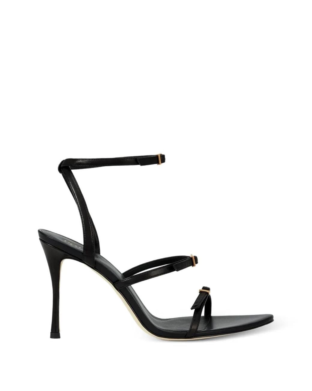 POTAMY White Buckle Strap Sandals