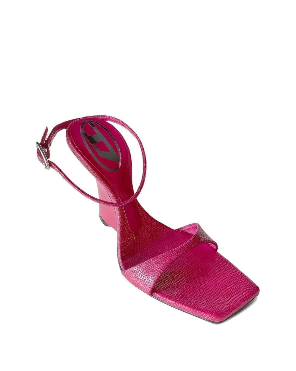 DIESEL Pink D-Amber Wedge Sandals