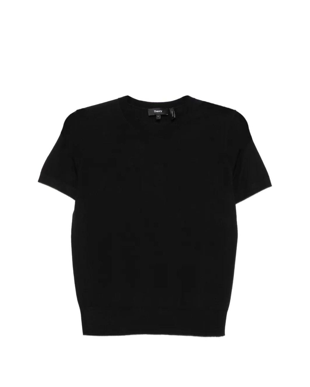 Theory Black Knitted T-Shirt
