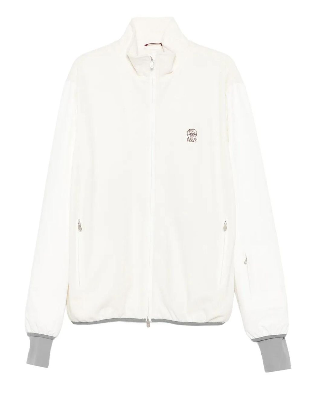 Brunello Cucinelli White Wool-Blend Jacket for men