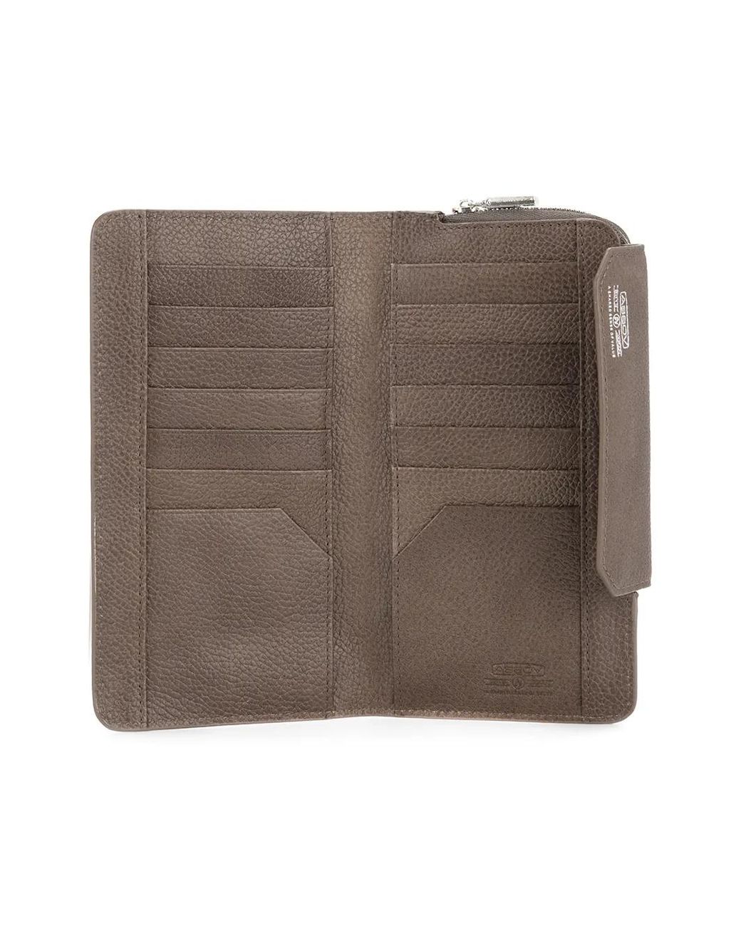 As2ov Brown Shrink Long Wallet for men