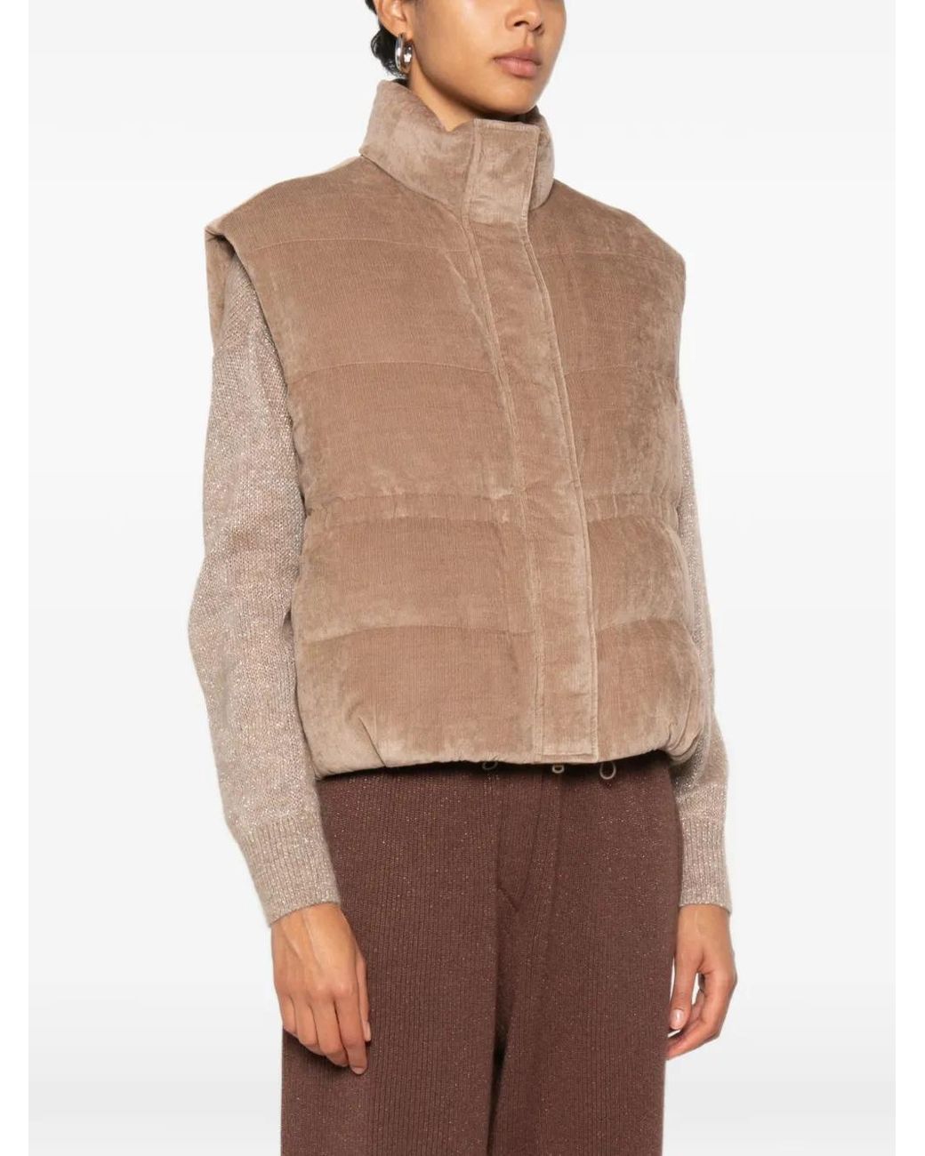 Brunello Cucinelli Brown Down Vest