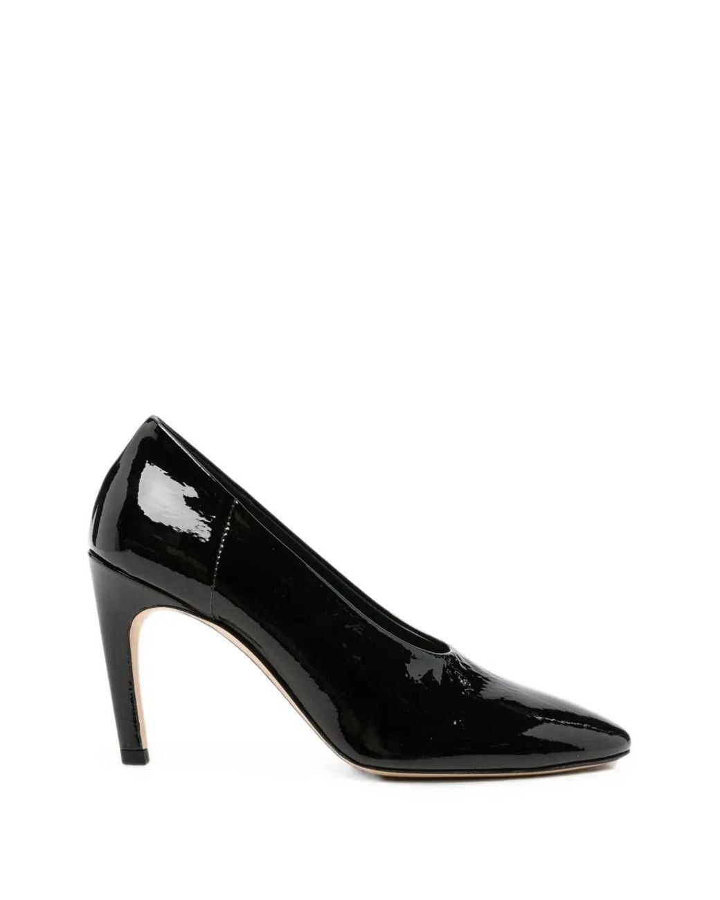 Totême Black Naplack Leather Pumps