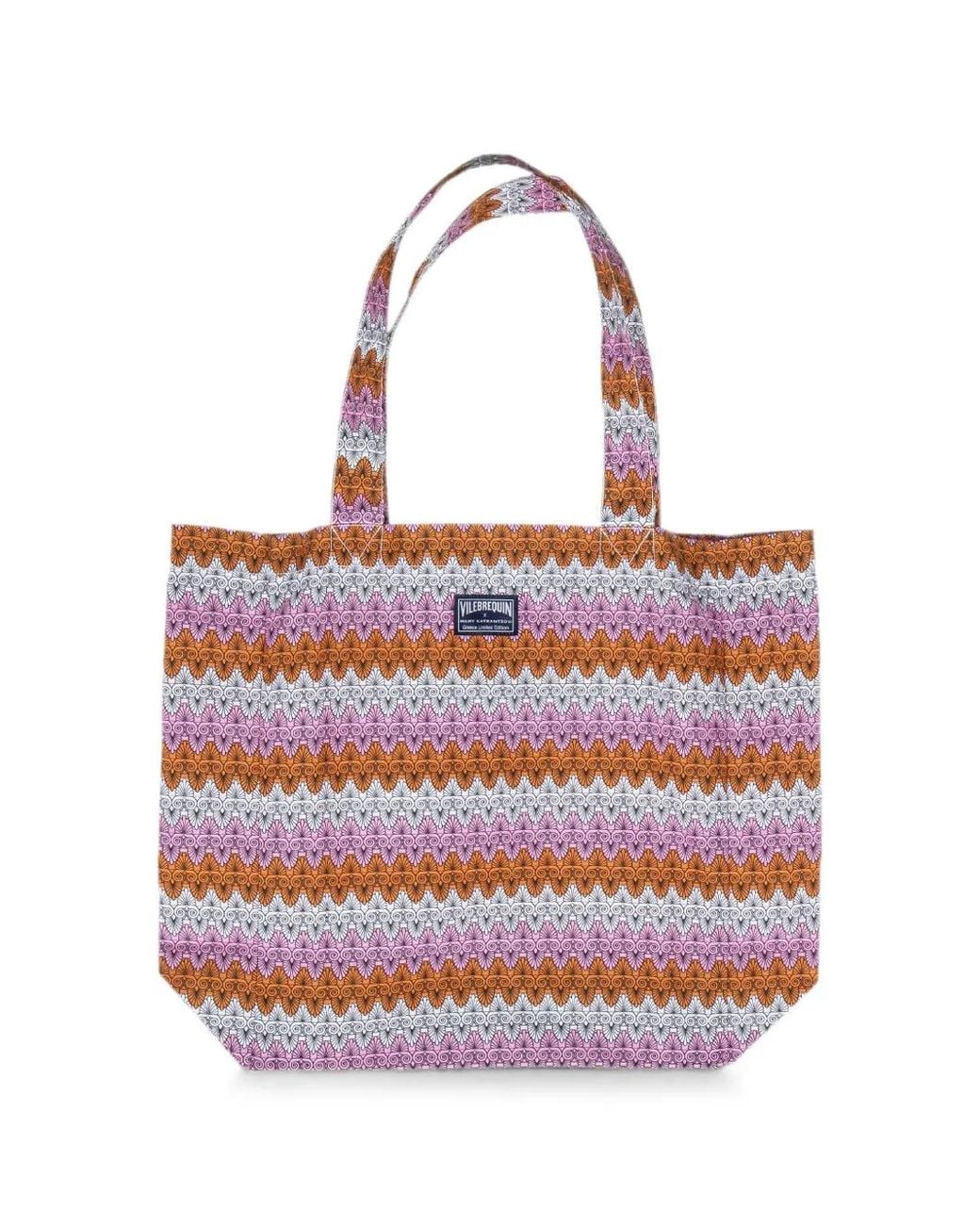 Vilebrequin Red X Mary Katrantzou Sac De Plage À Motif