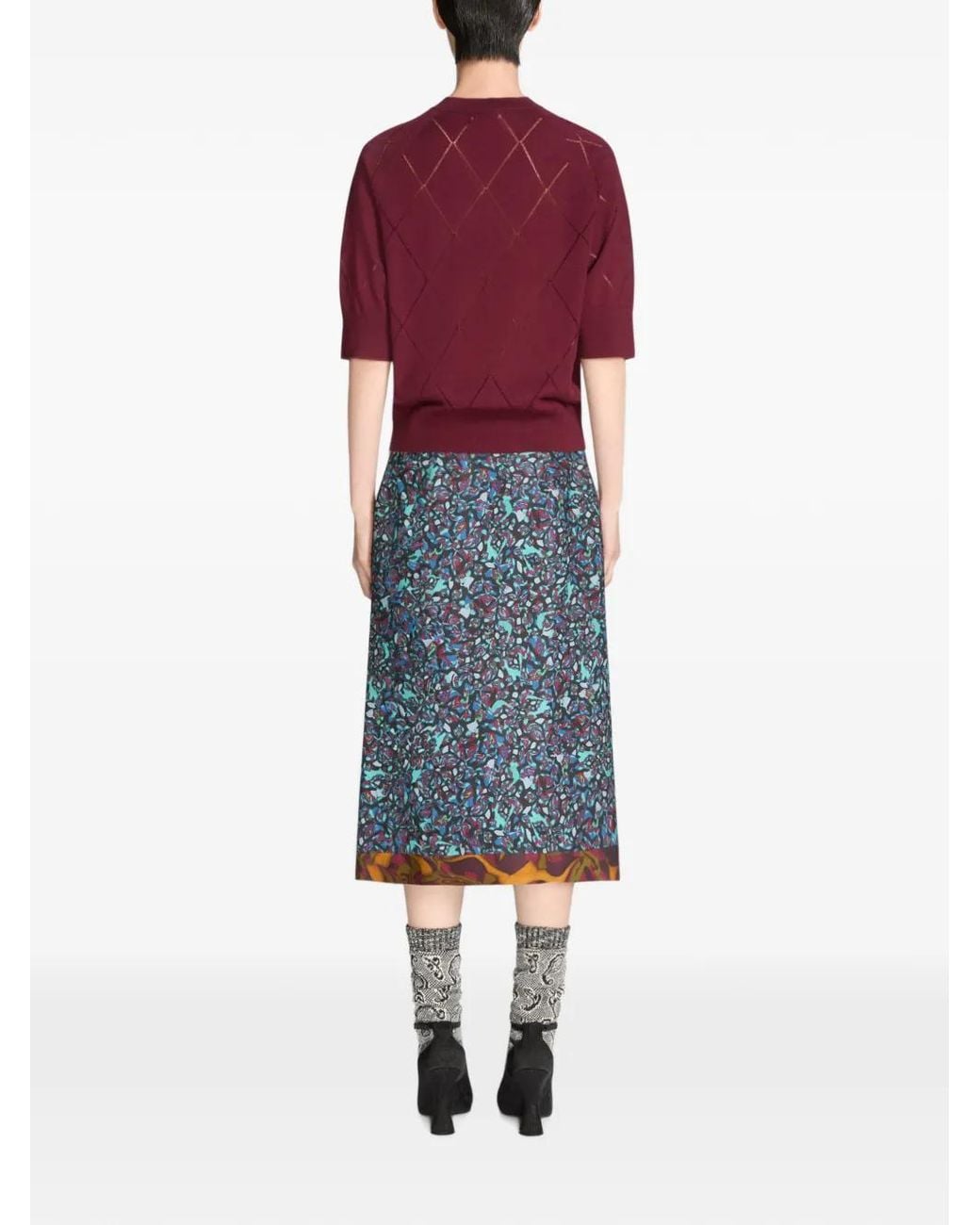 Dries Van Noten Red Merino Sweater