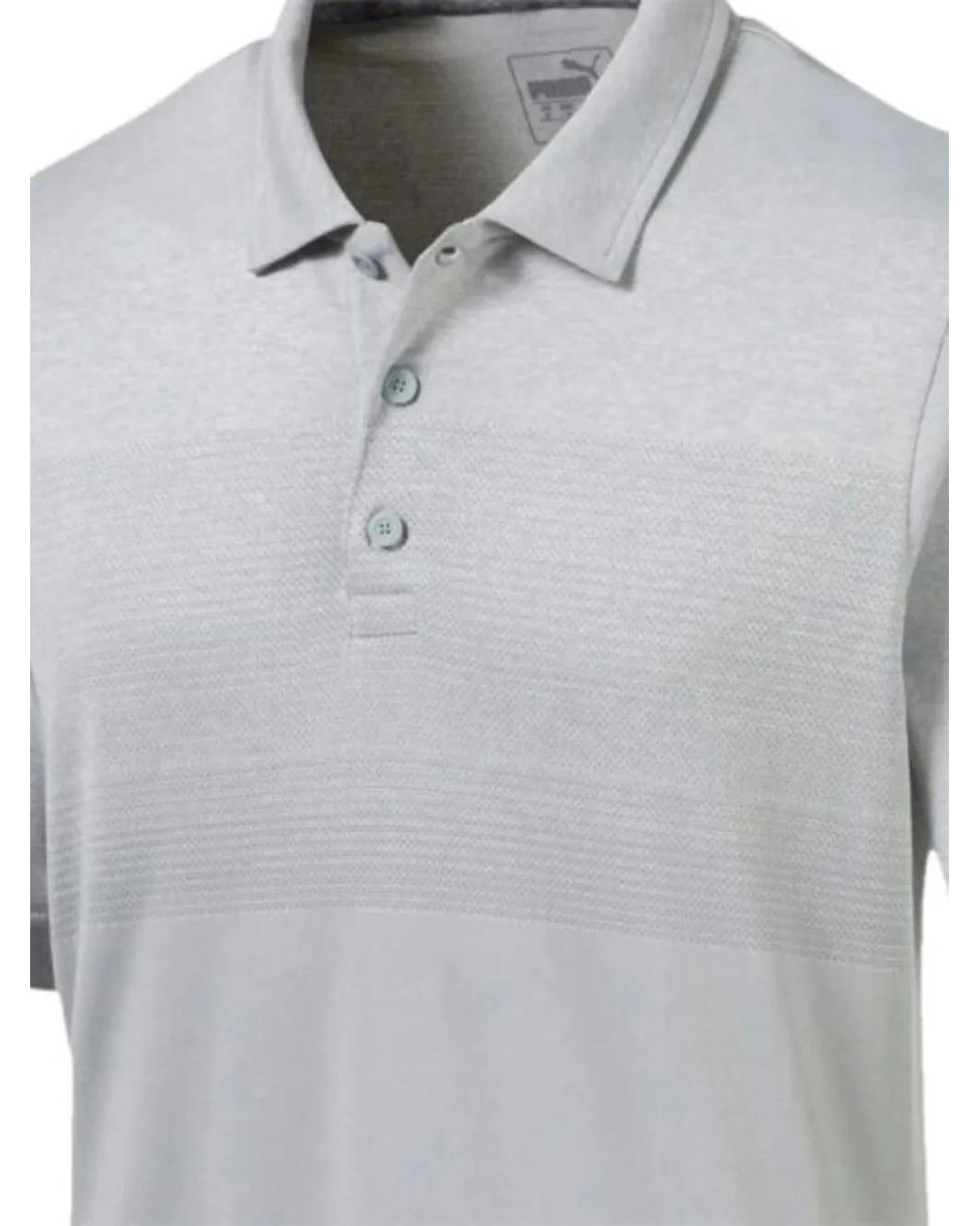 PUMA Gray Evoknit Performance Polo Shirt for men