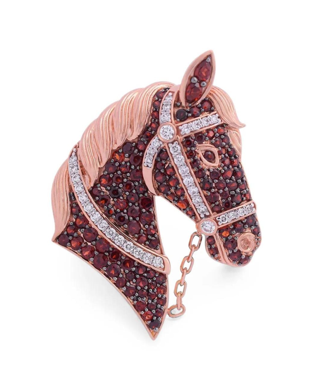 Ashna Mehta Pink Garnet And Diamond Horse Bag Charm
