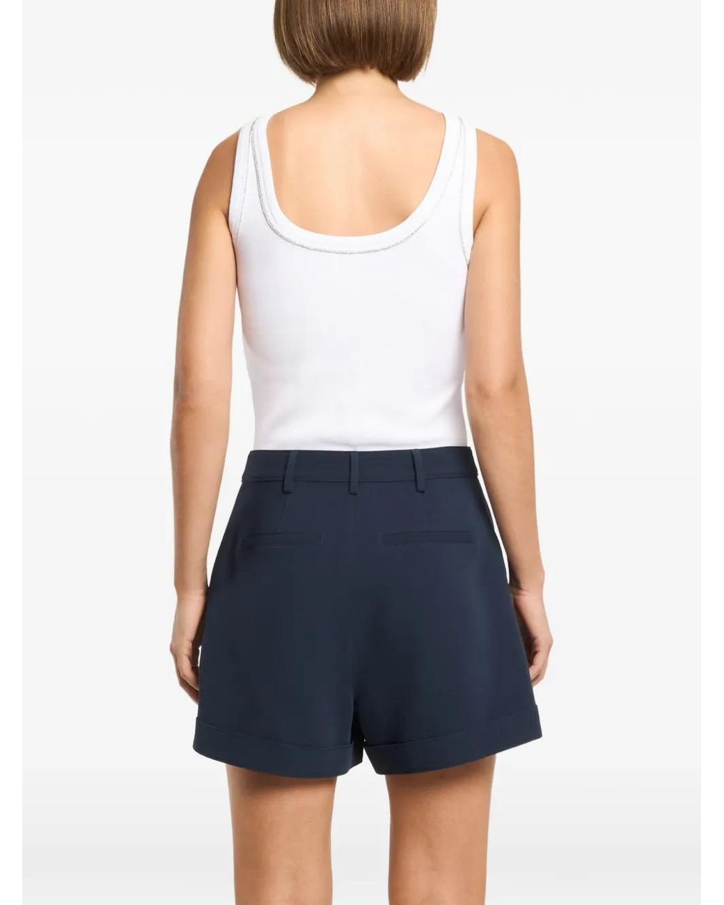 Cinq À Sept White Wilma Embellished Tank Top