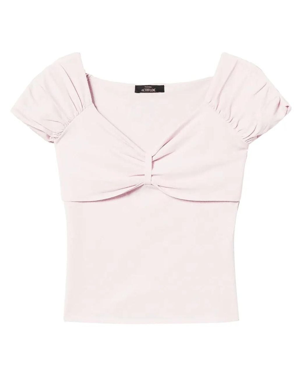 Twinset Pink Gathered-Detail Top