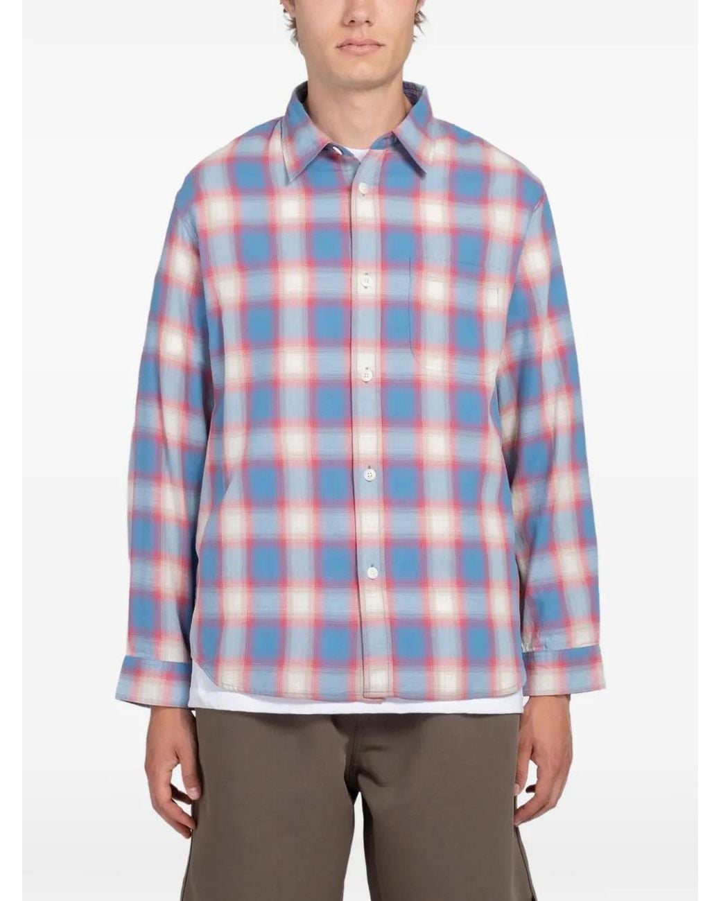Stussy Red Chemise Beach À Carreaux