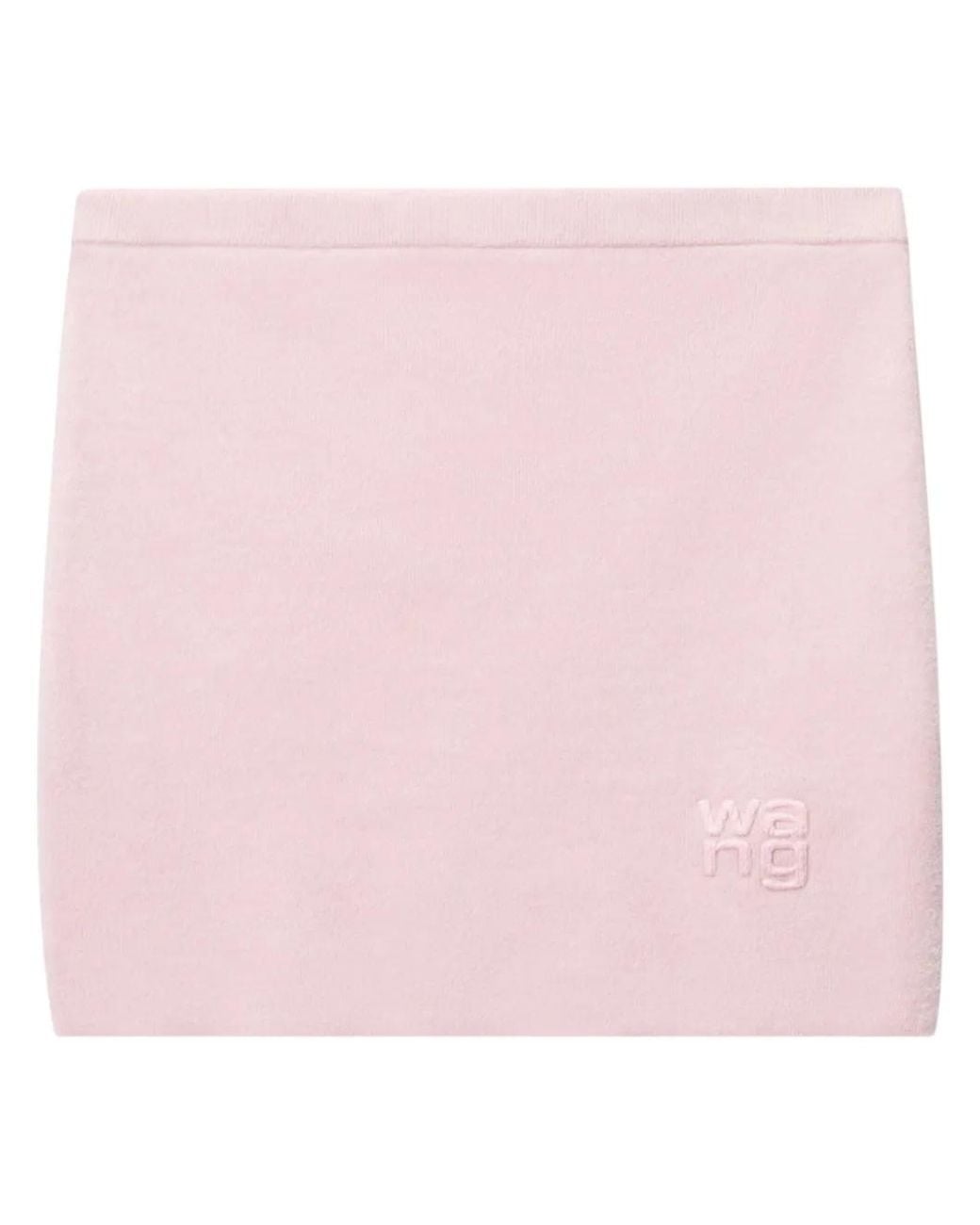 Alexander Wang Pink Logo-Embossed Mini Skirt