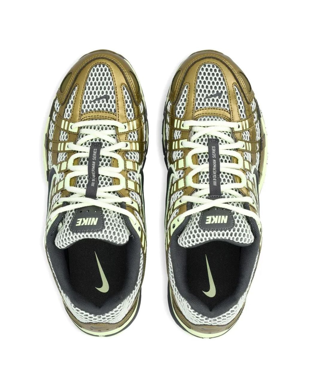 Nike Green P-6000 Mesh And Synthetic Fabric Sneakers With Swoosh Logo for men