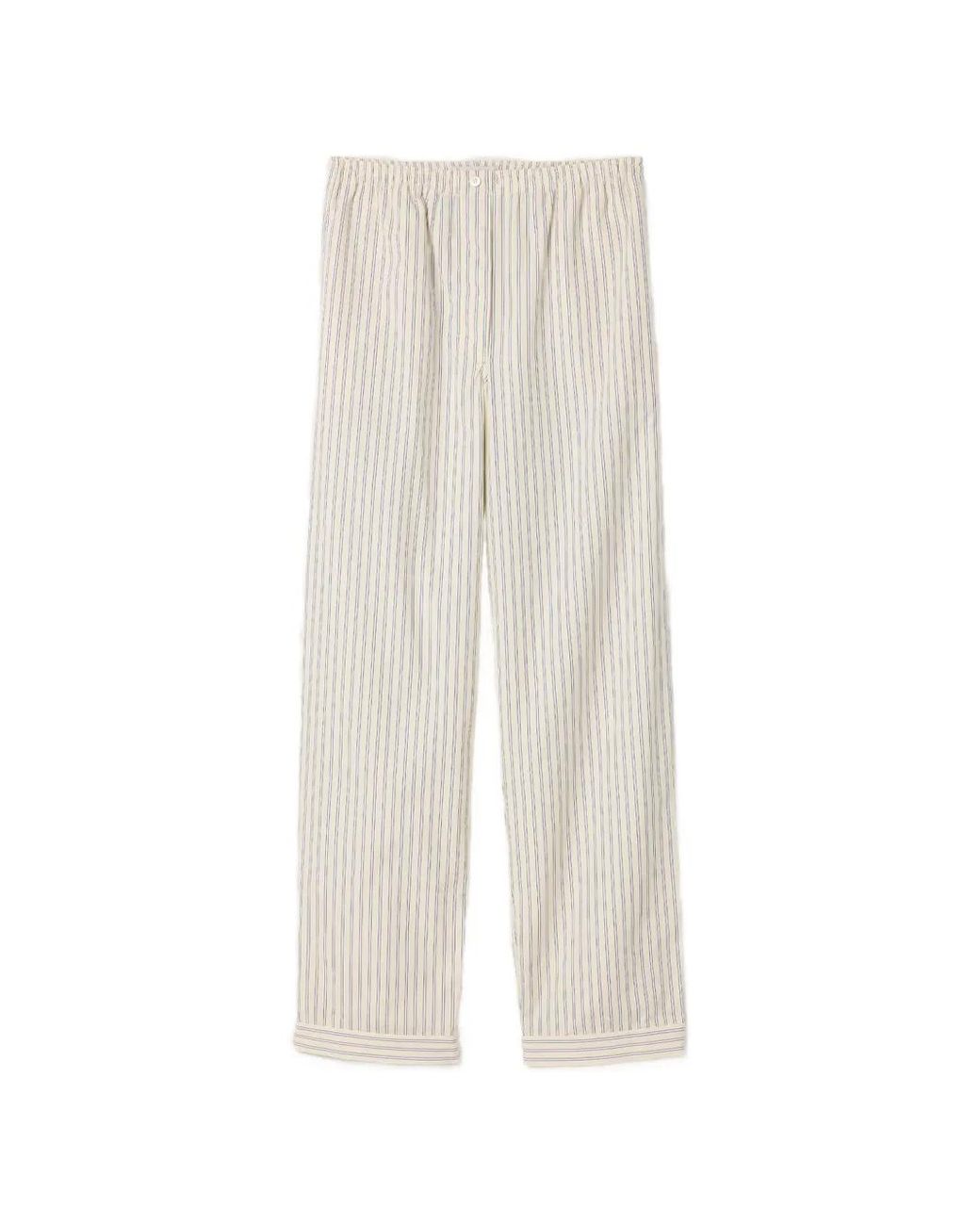 Miu Miu White Striped Poplin Pajama Pants