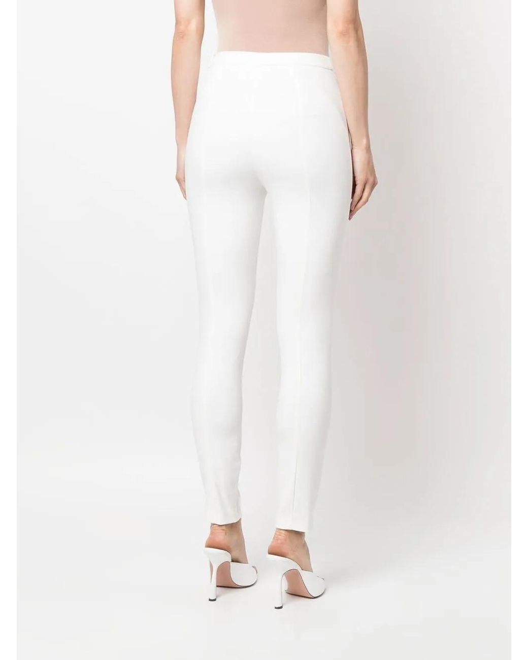 Patrizia Pepe White Slim-Fit Trousers