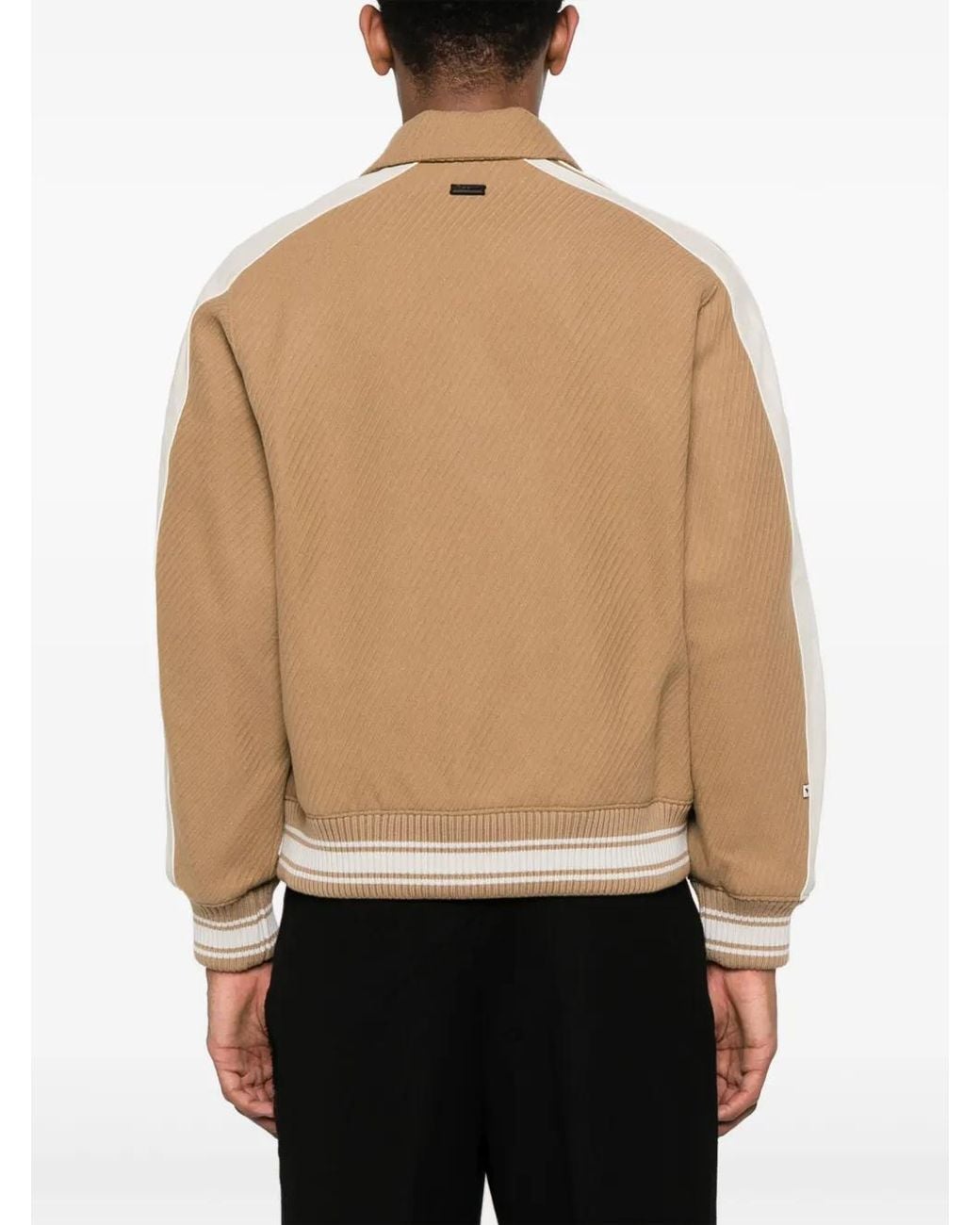 Adererror Natural Button-Down Ribbed Bomber Jacket