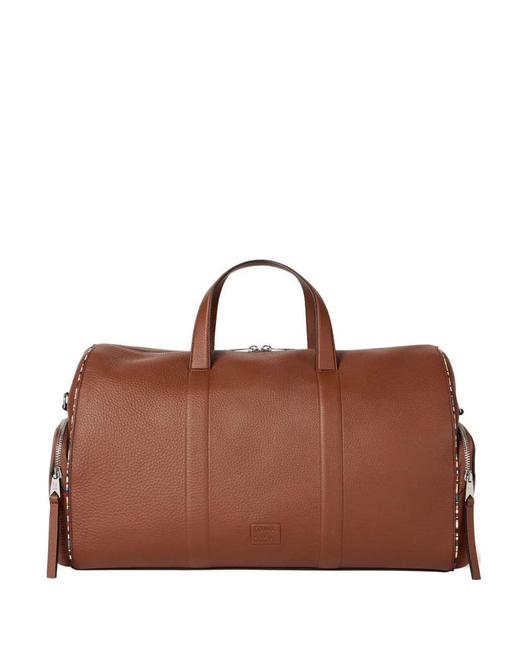 Paul Smith Brown Zip-Detail Leather Holdall for men