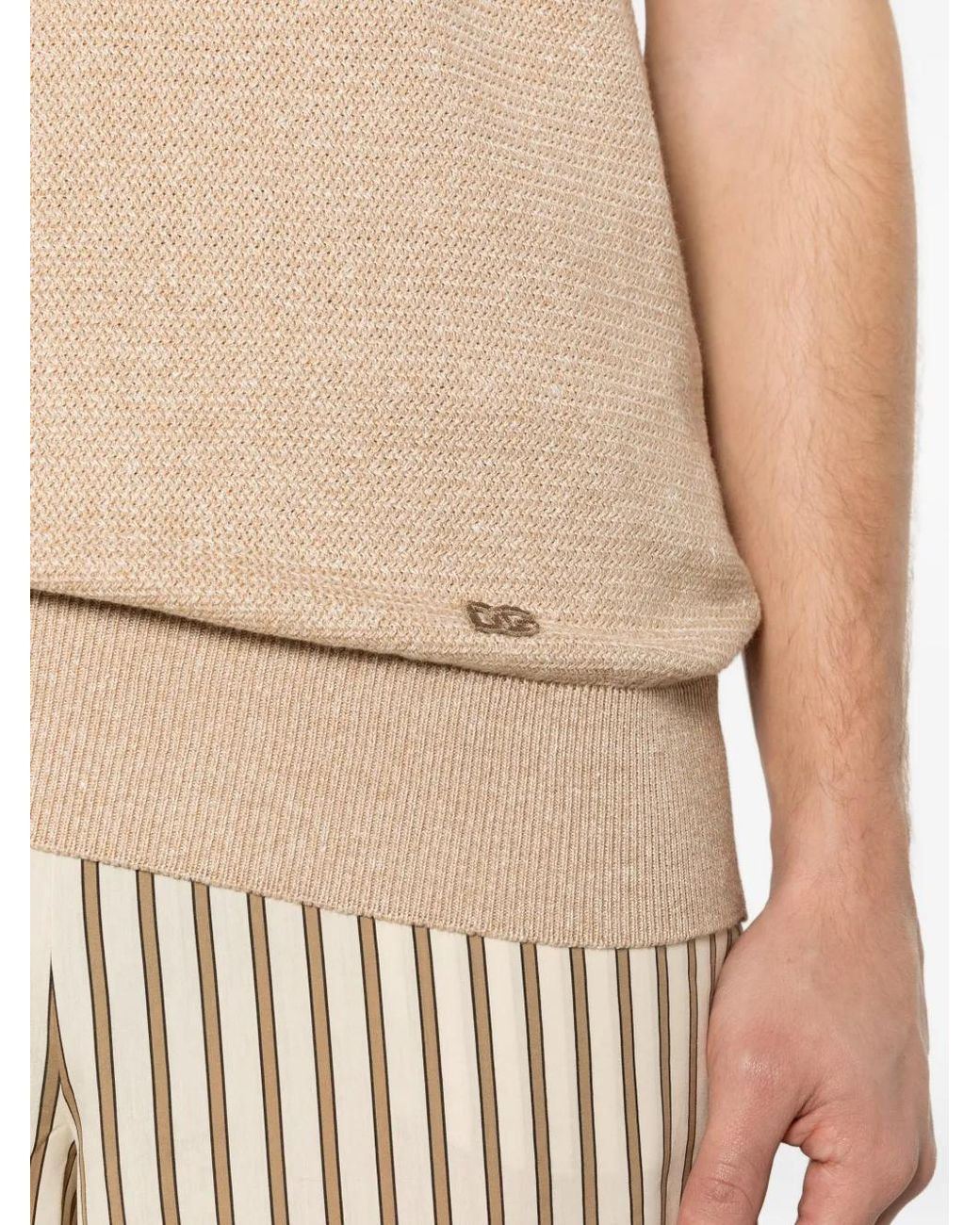 Dolce & Gabbana Natural Linen Blend Sweater for men