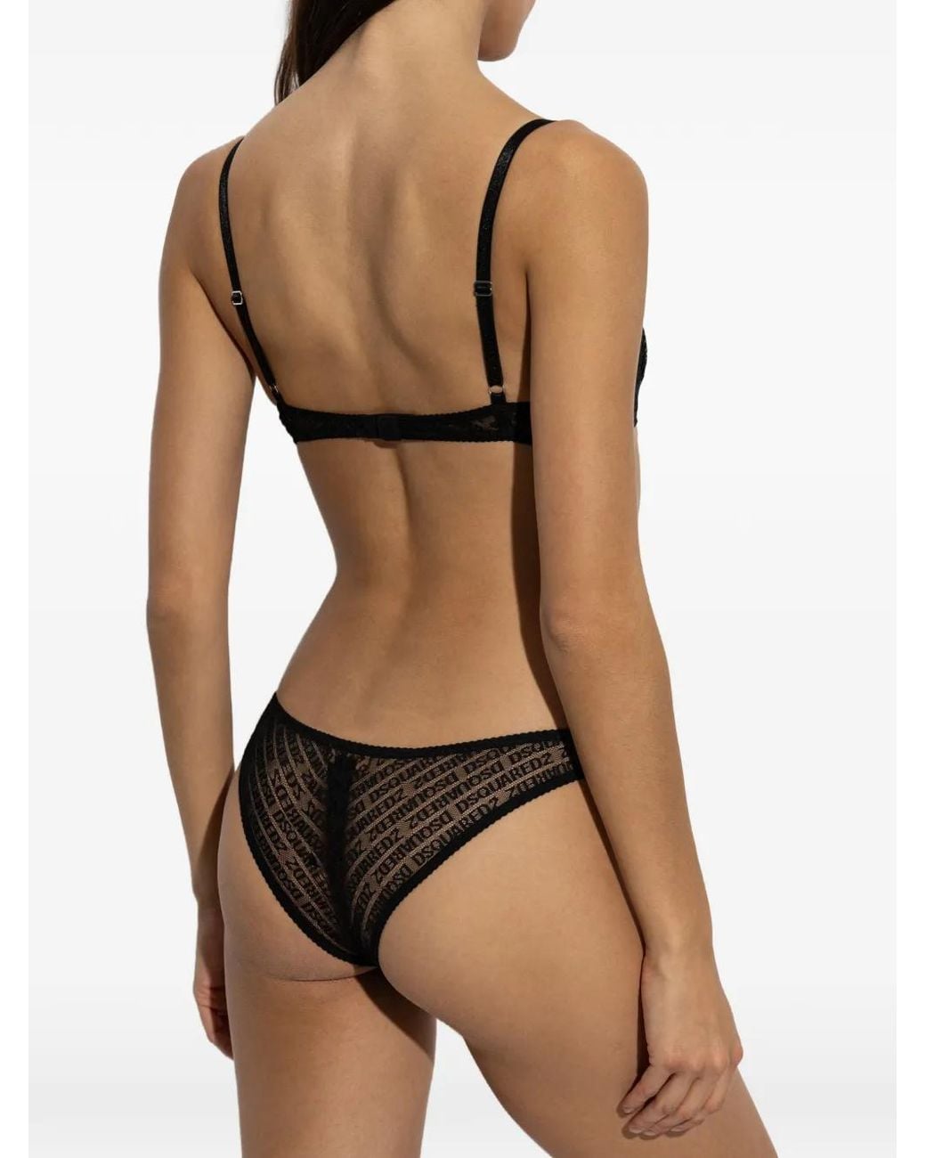 DSquared² Black Balconette Bra