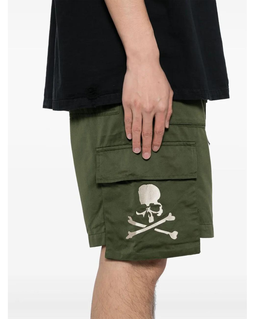 Bermudas Cargo Con Calavera Mastermind Japan de hombre de color Green