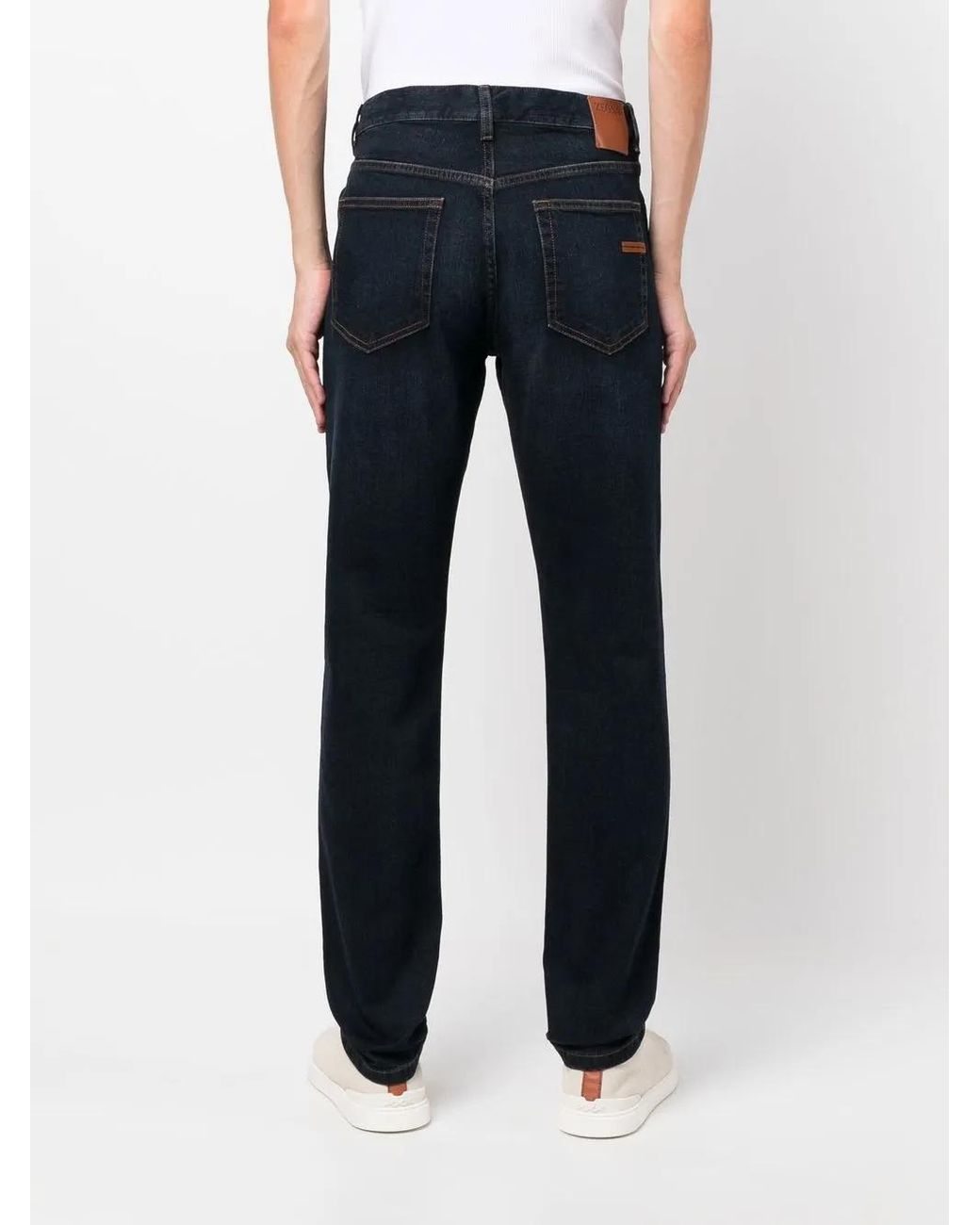 Zegna Blue Roccia Slim-Fit Jeans for men