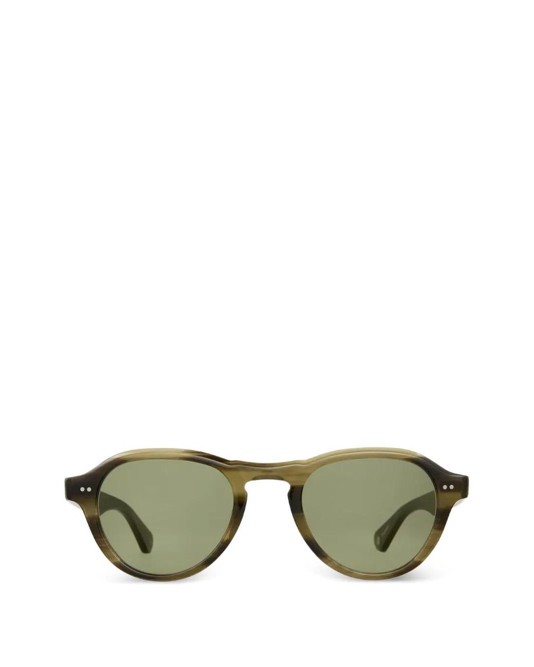 Garrett Leight Green Mcnally Round-Frame Sunglasses