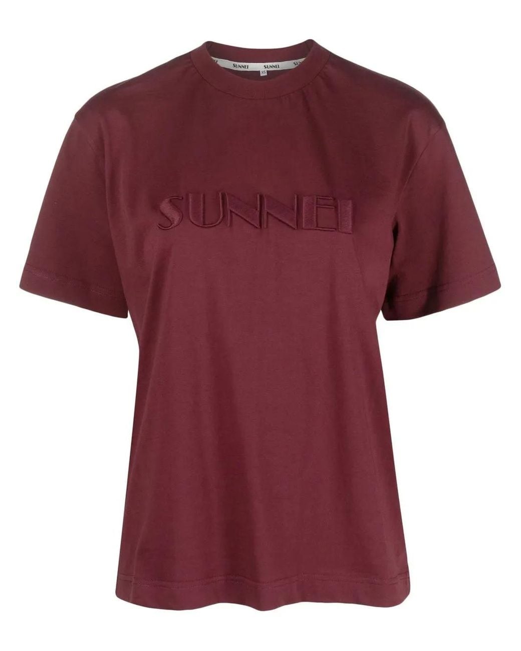Sunnei Logo-Embroidered Cotton T-Shirt