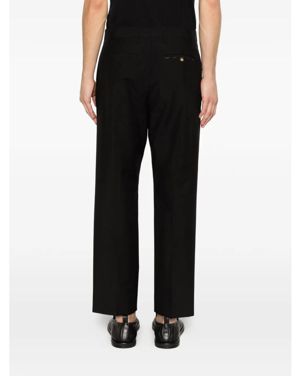 Grayed Black Albert Pleated Trousers for men