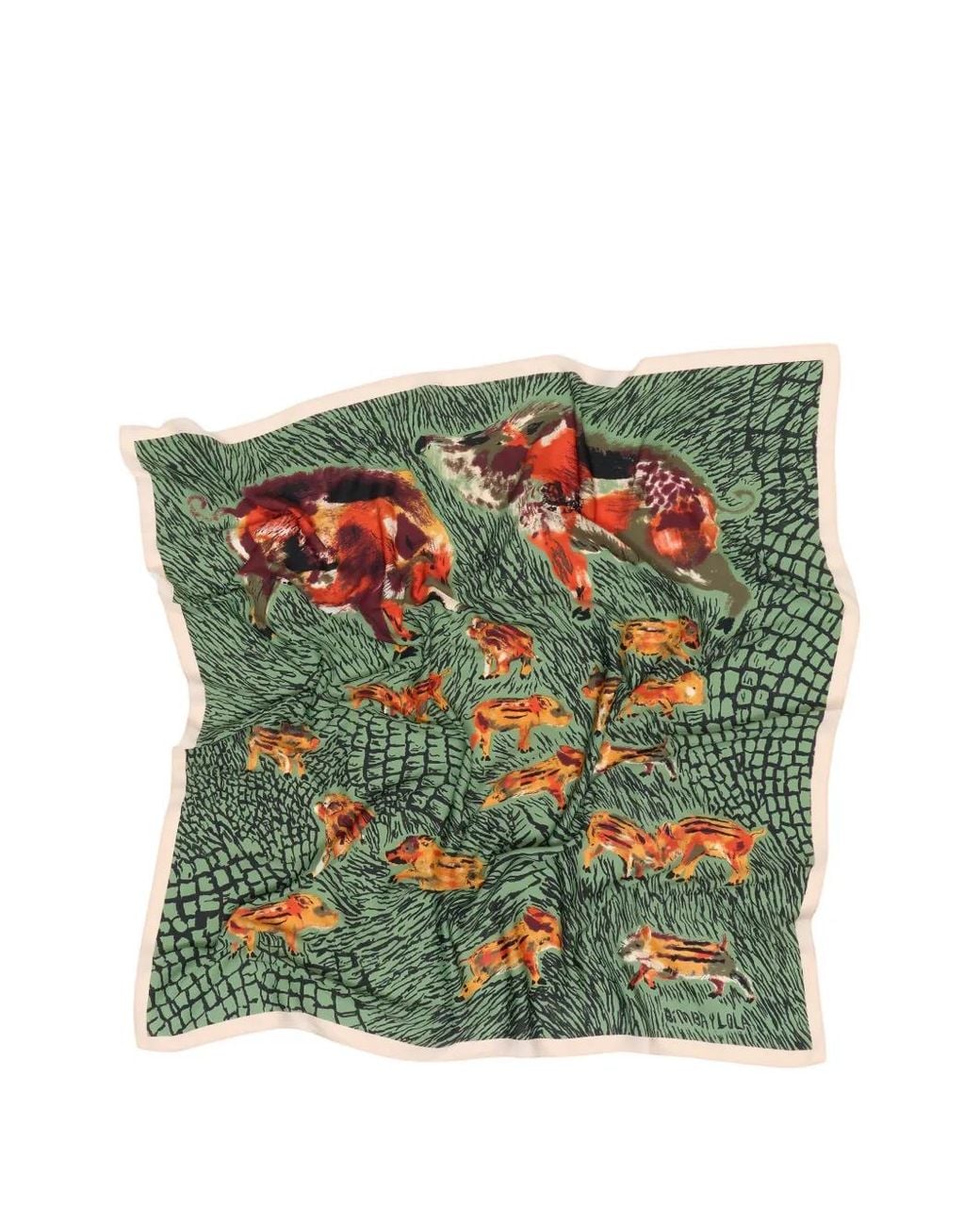 Bimba Y Lola Green Wild Boar Scarf