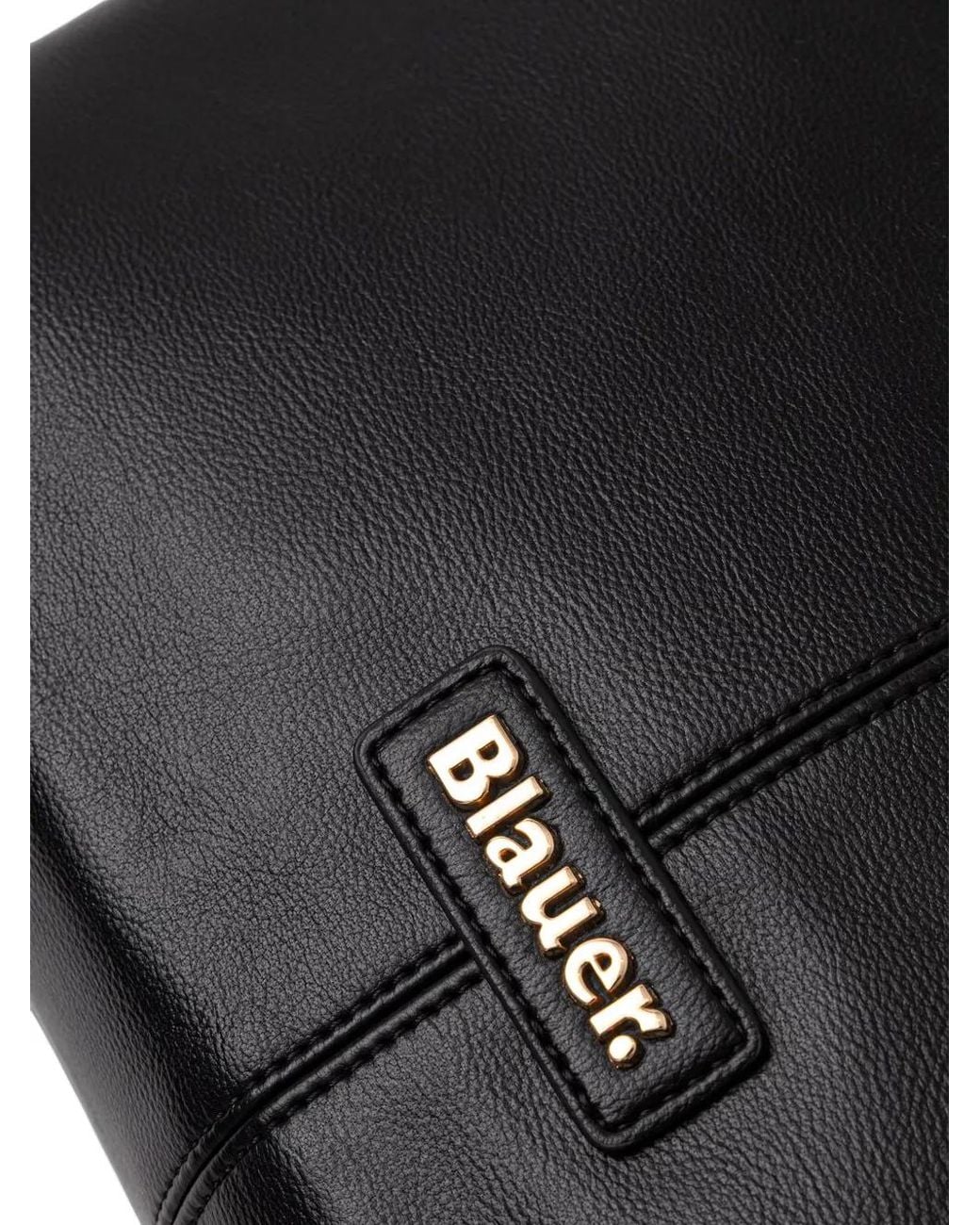 Blauer Black Logo-Plaque Shoulder Bag