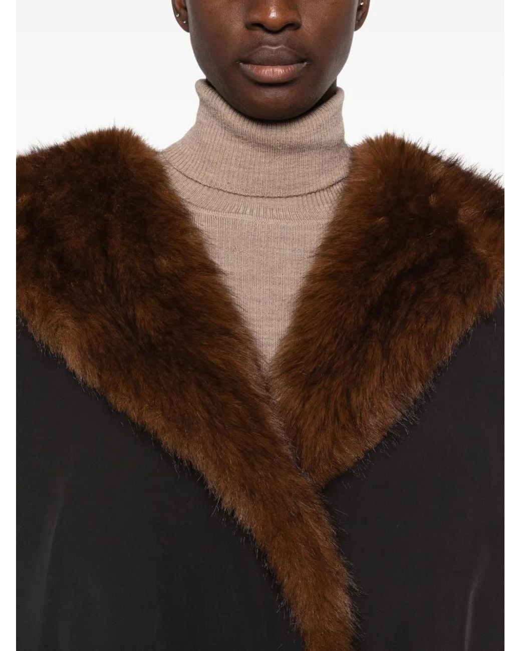 ELEH Black Faux-Fur Jacket