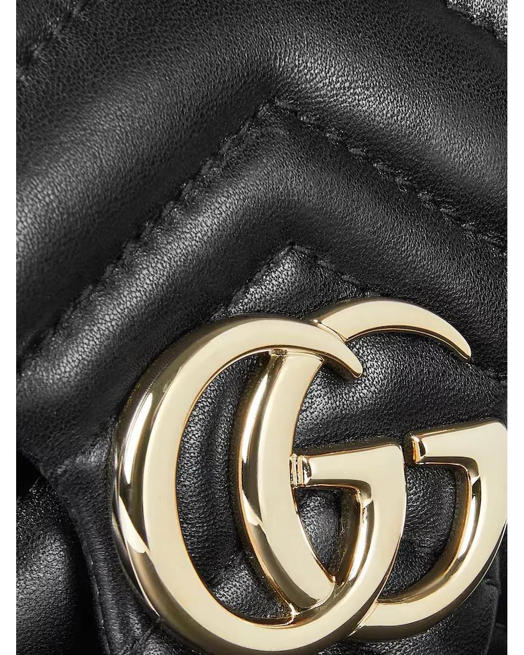 Gucci Black Gg Marmont Mini Shoulder Bag