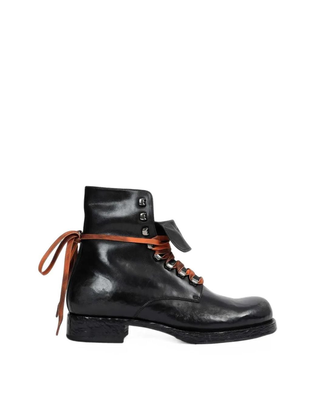 Prada Black Leather Laced Booties for men