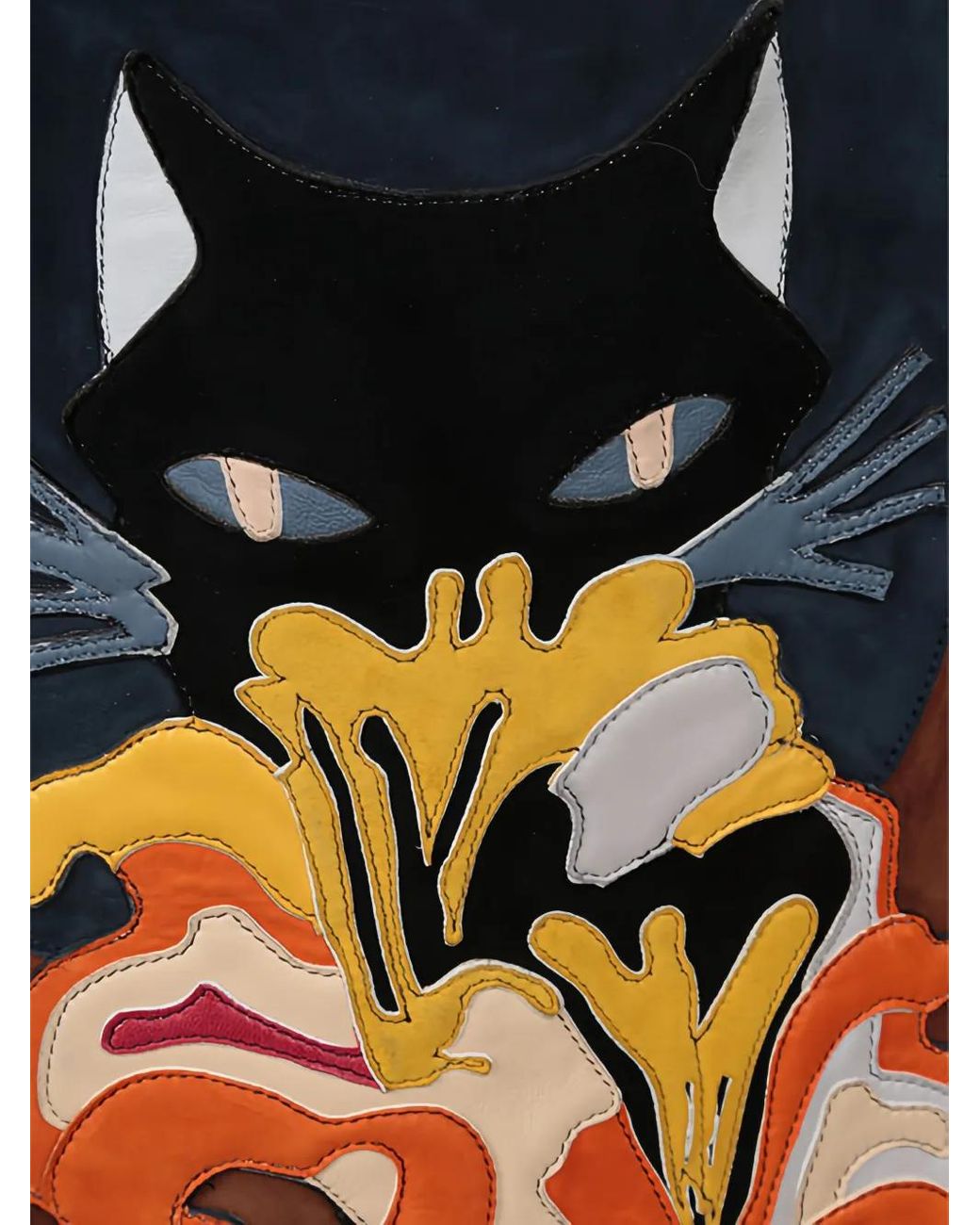 Miu Miu Red Flower-Cat Patch Coat