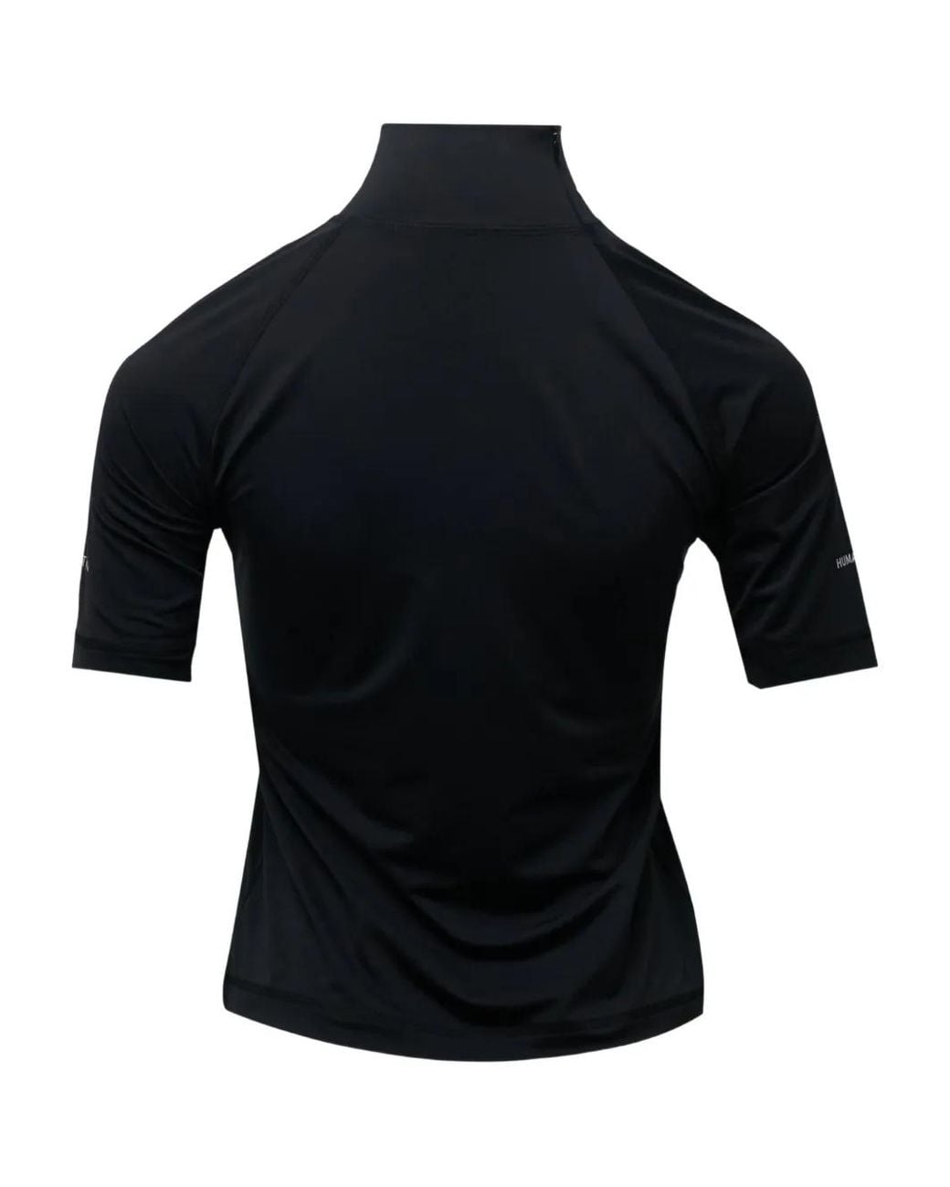 Pushbutton Black High-Neck Top