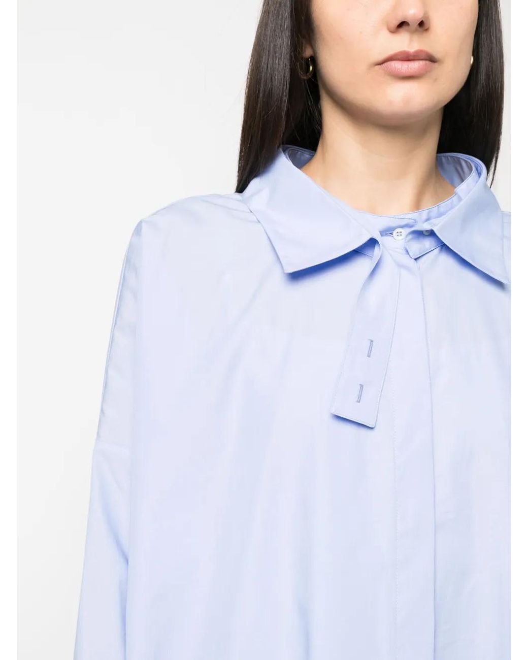 Jejia Blue Cut-Out Detail Shirt