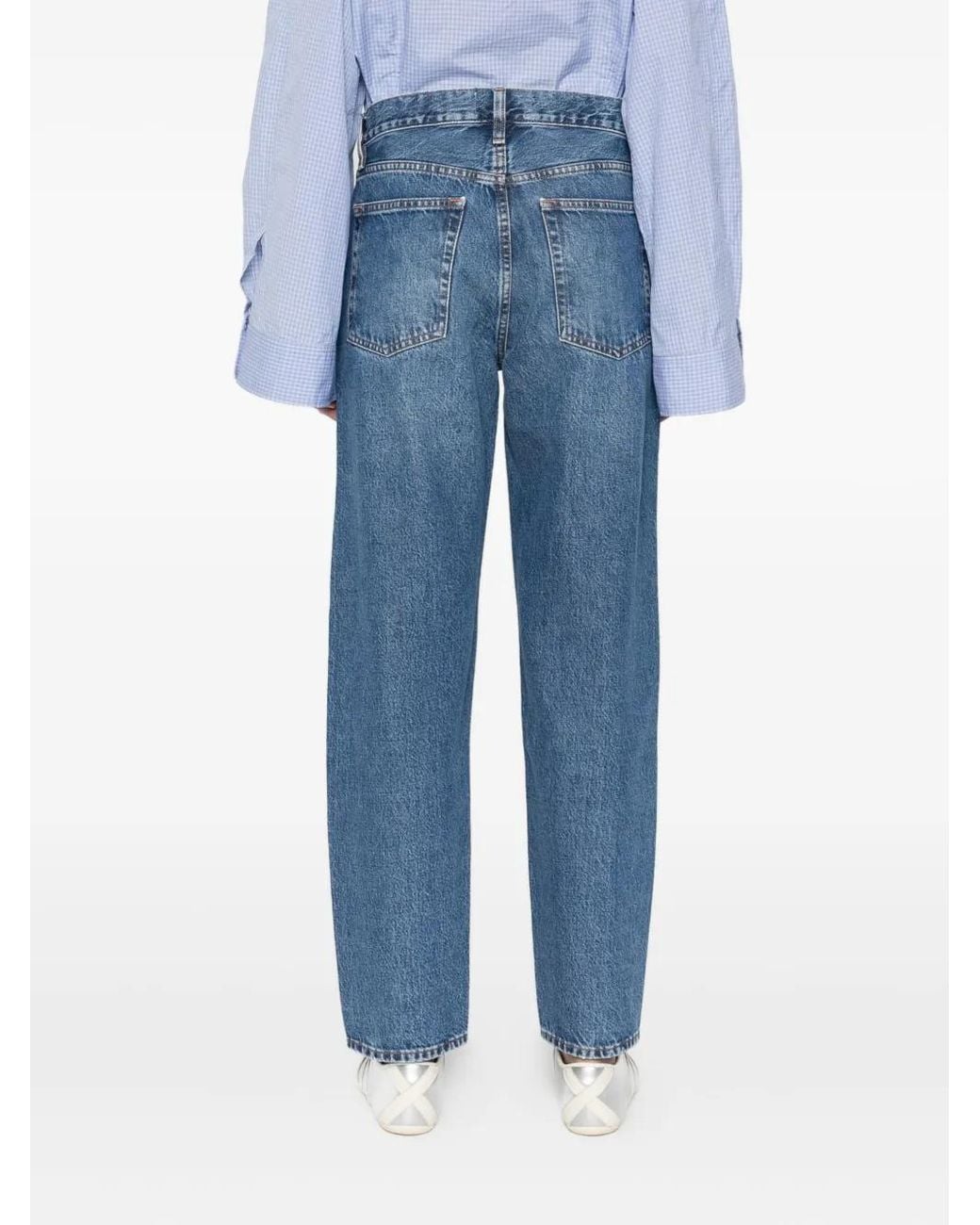 FRAME Blue Seam-Detail Jeans