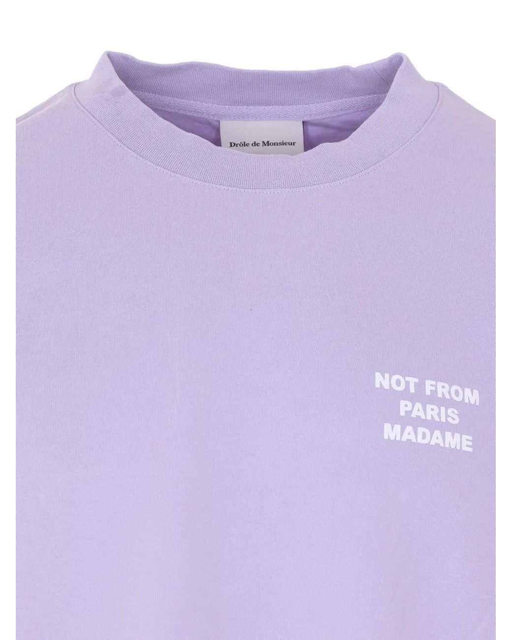 Drole de Monsieur Purple Slogan T-Shirt for men