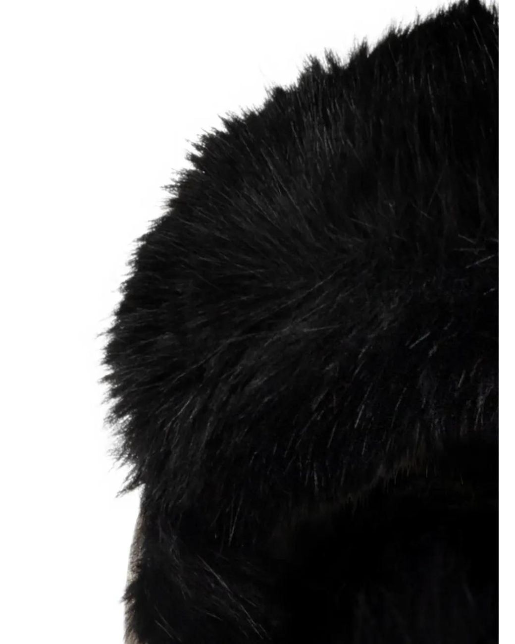 By Malene Birger Black Rolla Faux-Fur Trim Hat