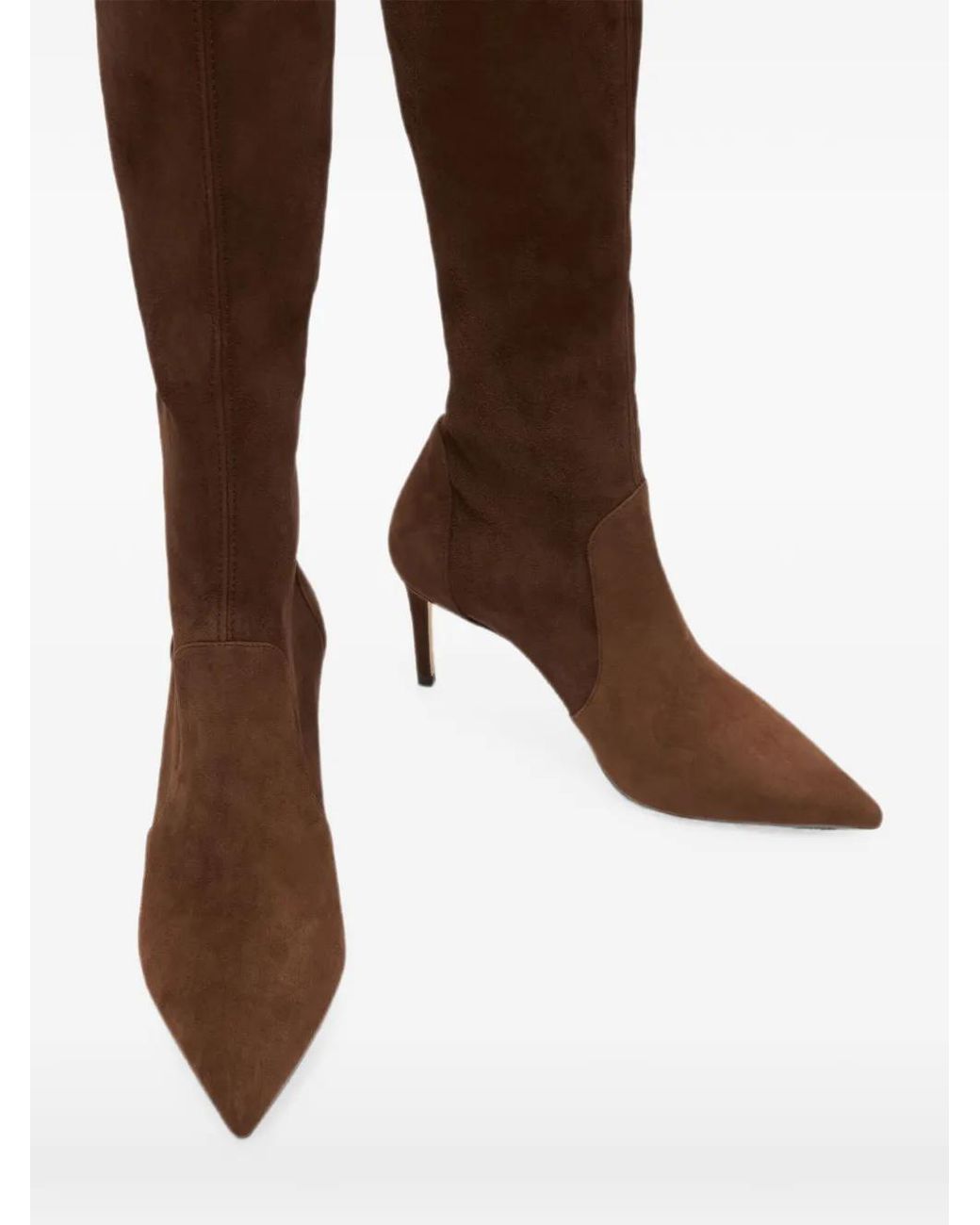 Stuart Weitzman Brown Stuart Power Knee-High Boots